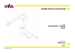 HYVA HA70 Telescopic Boom Spare Parts Catalogue โ Logbook 7881377.0 Edition 12/2021