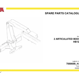 HYVA HB120 Articulated Boom Spare Parts Catalogue PDF - Logbook 7880698_H.1 Edition 03/2023