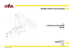 HYVA HB150 Articulated Boom Spare Parts Catalogue 7880503_H.1 Edition 03/2023 PDF