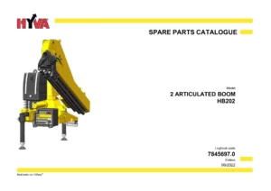 HYVA HB202 Articulated Boom Spare Parts Catalogue - Logbook 7845697.0