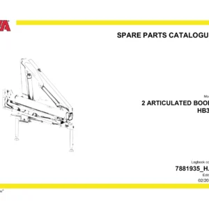 HYVA HB30 Articulated Boom Spare Parts Catalogue – 2019 Edition PDF