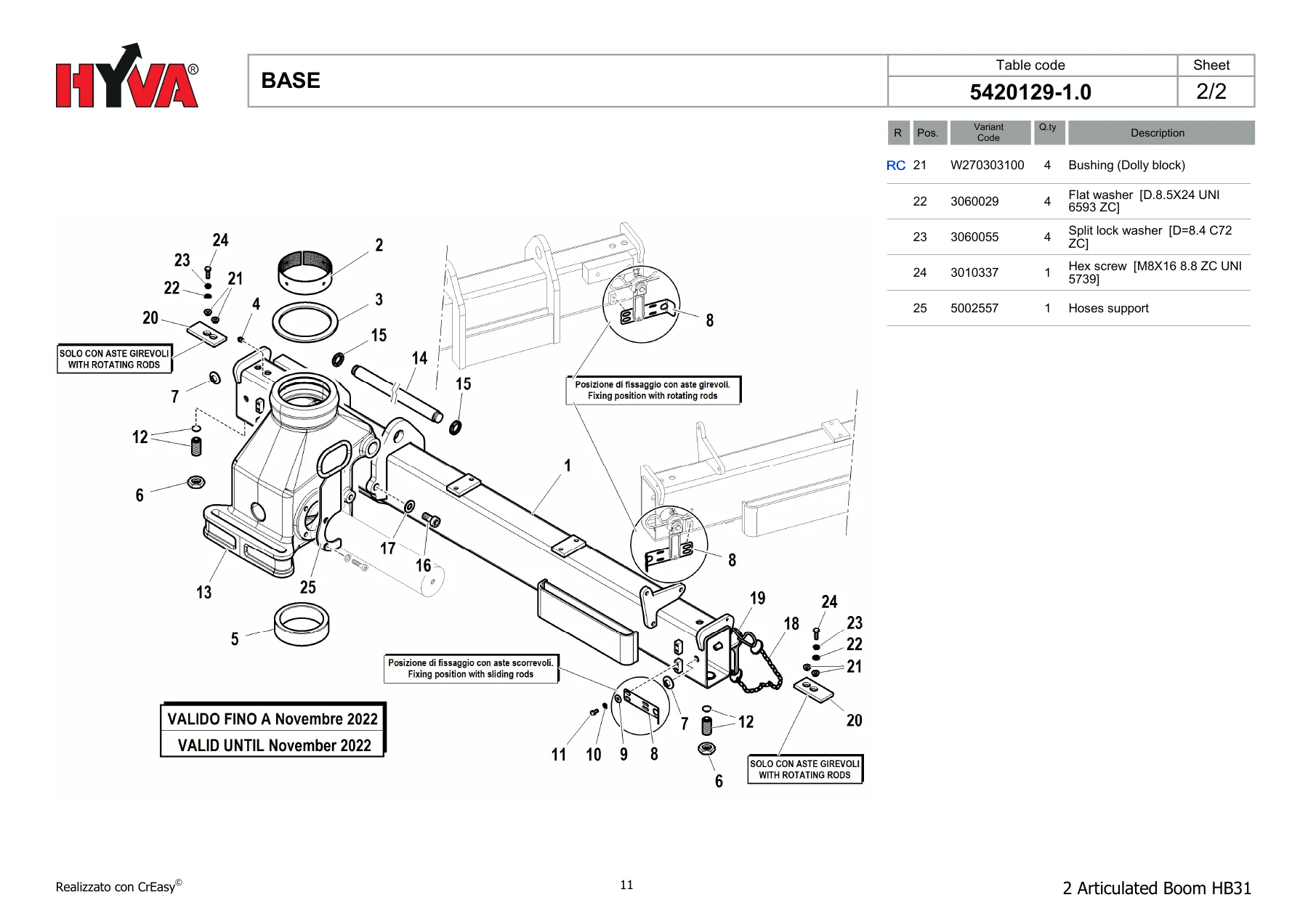HYVA HB31 Articulated Boom Spare Parts Catalogue - Model 2 PDF - Image 2