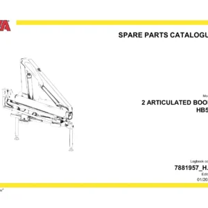 HYVA HB50 Articulated Boom Spare Parts Catalogue PDF - 7881957 H.1 Edition 01/2022