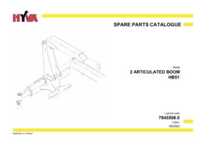 HYVA HB51 Articulated Boom Spare Parts Catalogue PDF - 7845508.0 Edition 06/2022