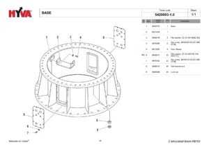 HYVA HB700 Articulated Boom Spare Parts Catalogue PDF - 7880484.1