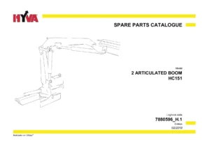 HYVA HC151 Articulated Boom Spare Parts Catalogue PDF - Logbook 7880596_H.1 Edition 02/2019