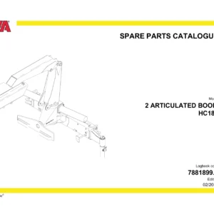 HYVA HC181 Articulated Boom Spare Parts Catalogue 7881899.1 Edition 02/2019 PDF