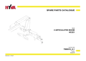 HYVA HC221 Articulated Boom Spare Parts Catalogue 7880610_H.1