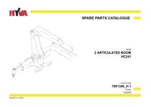 HYVA HC241 Articulated Boom Crane Spare Parts Catalogue PDF
