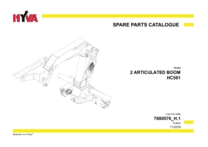 HYVA HC501 Articulated Boom Spare Parts Catalogue PDF – Edition 11/2019