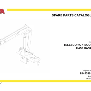 HYVA Telescopic 1 Boom HA50 HA50X Spare Parts Catalogue - Logbook 7845519.0 Edition 06/2022