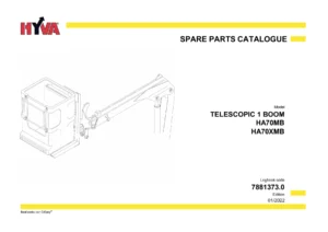 HYVA Telescopic 1 Boom HA70MB HA70XMB Spare Parts Catalogue 7881373.0 - PDF