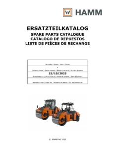 Hamm HD+ 90-110 H185 Spare Parts Catalog 2025 Illustrated Parts List PDF