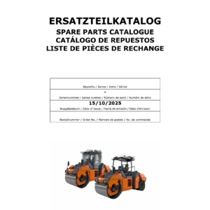 Hamm HD+ 90-110 H185 Spare Parts Catalog 2025 Illustrated Parts List PDF