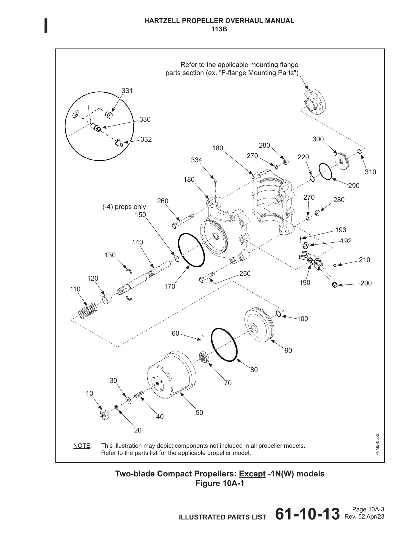 Hartzell 113B Rev 52 Compact Lightweight Compact Non-Feathering (-1) Aerobatic (-4) Propeller Overhaul Manual - Image 3