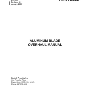 Hartzell 133C Aluminum Blade Overhaul Manual Revision 43 January 2023 - PDF