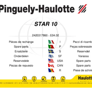 Haulotte Star 10 Spare Parts Catalogue - Pinguely-Haulotte PDF
