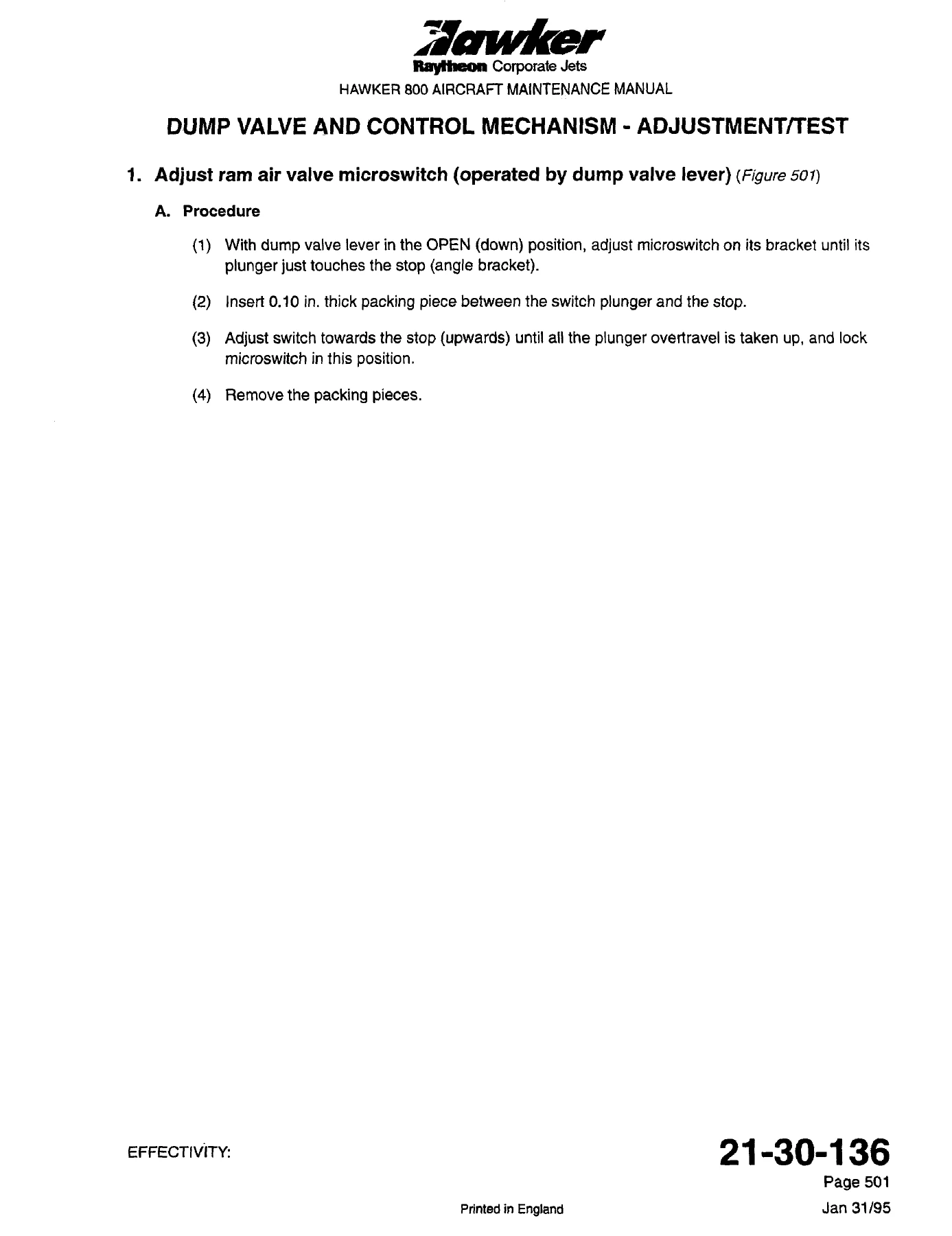 Hawker 800 BAe 125-800A 800B Aircraft Maintenance Manual Raytheon AMM 125-800 PDF - Image 2