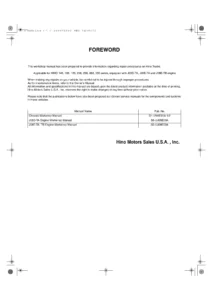 Hino 145-338 Series Chassis Workshop Manual PDF - J05D-TA J08E-TA J08E-TB Engines