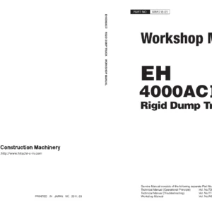 Hitachi 4000ACI Rigid Dump Truck Workshop Manual W8R7-E-01 - PDF Download