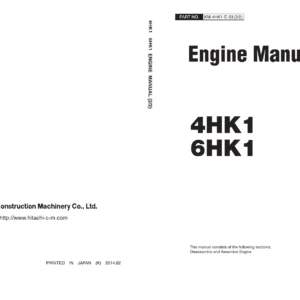 Hitachi 4HK1 6HK1 Engine Service Manual - Common Rail Fuel System Volume 2