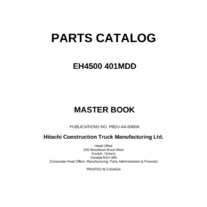 Hitachi EH4500 401MDD Construction Truck Parts Catalog Master Book - Wheel Motor & Drivetrain PDF