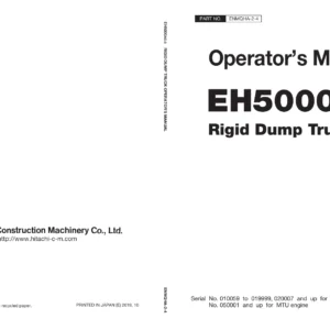 Hitachi EH5000AC-3 Rigid Dump Truck Operator's Manual ENMQHA-2-4