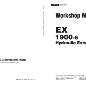 Hitachi EX1900-6 Hydraulic Excavator Workshop Manual - Complete Repair & Service Guide