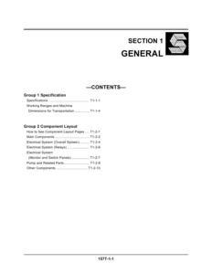 Hitachi EX200-5 EX220-5 EX230LC-5 EX270-5 Excavator Operational Principle Technical Manual