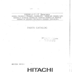 Hitachi EX200-5 Series Excavator Parts Catalog PDF Download - P14H-1-4