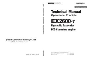 Hitachi EX2600-7 Hydraulic Excavator Technical Manual - Operational Principle (Cummins FCO Engine)
