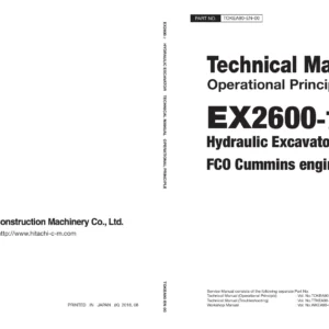 Hitachi EX2600-7 Hydraulic Excavator Technical Manual - Operational Principle (Cummins FCO Engine)