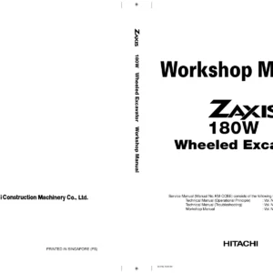 Hitachi ZAXIS 180W Wheeled Excavator Workshop Manual - WCCBE Repair PDF