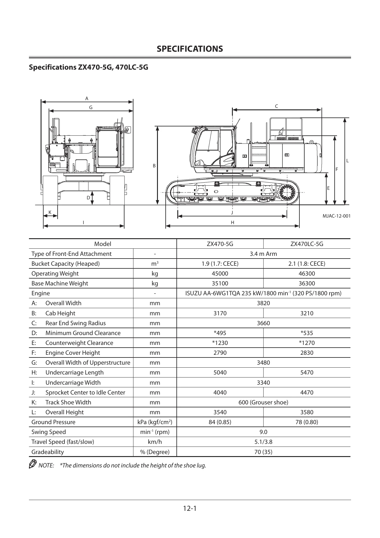 Hitachi ZAXIS 470-5 670-5 870-5 Class Excavator Operator Manual - ENMJAC-2-1 2012 PDF - Image 3