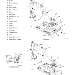 Hitachi ZAXIS 70 70LC 80SB 80SBLC 85US Excavator Operator's Manual