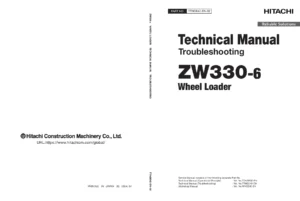 Hitachi ZW330-6 Wheel Loader Technical Manual Troubleshooting PDF