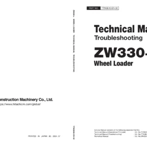 Hitachi ZW330-6 Wheel Loader Technical Manual Troubleshooting PDF