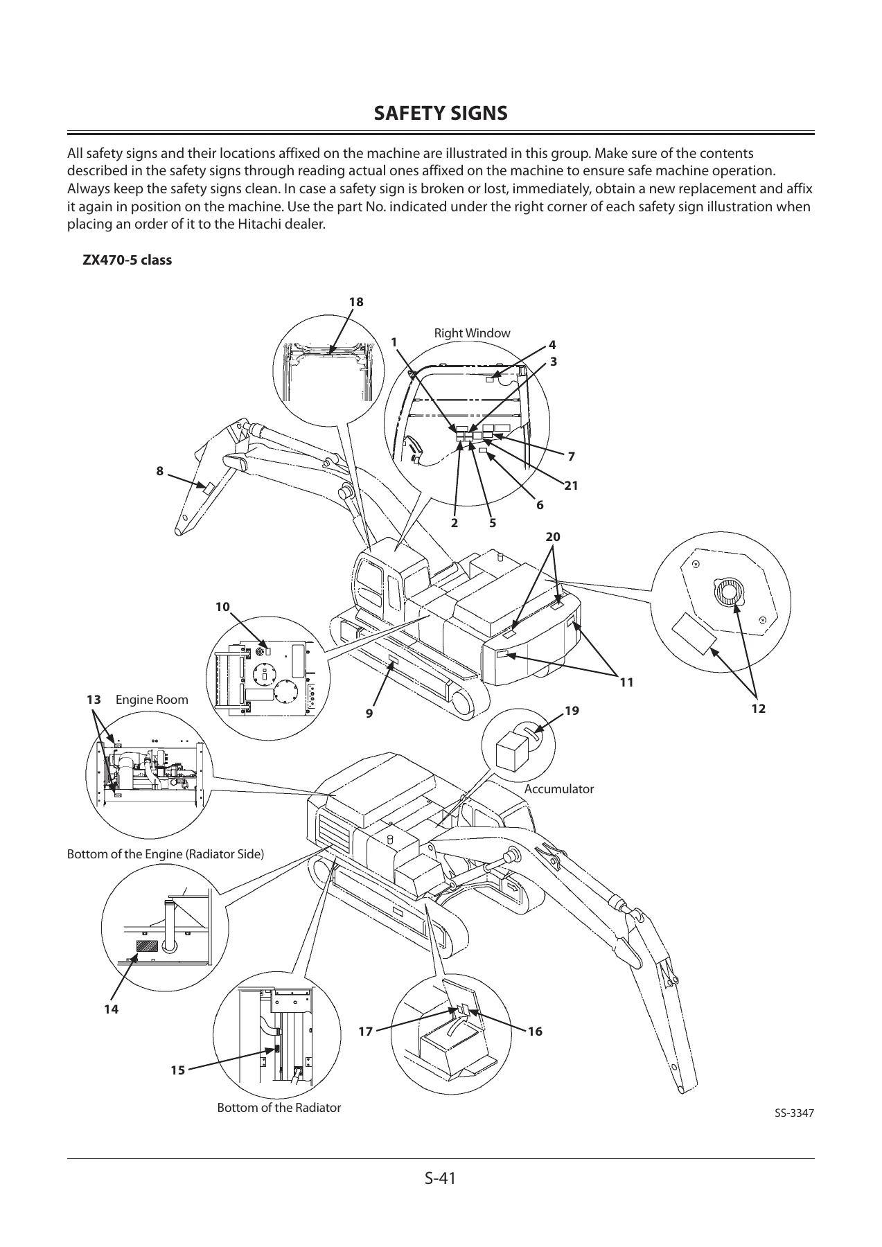 Hitachi ZX470-5 ZX870-5 Series Hydraulic Excavator Operator Manual - Image 2