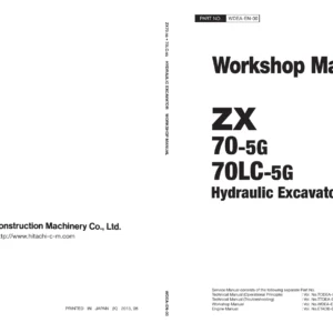 Hitachi ZX70-5G ZX70LC-5G Hydraulic Excavator Workshop Manual PDF