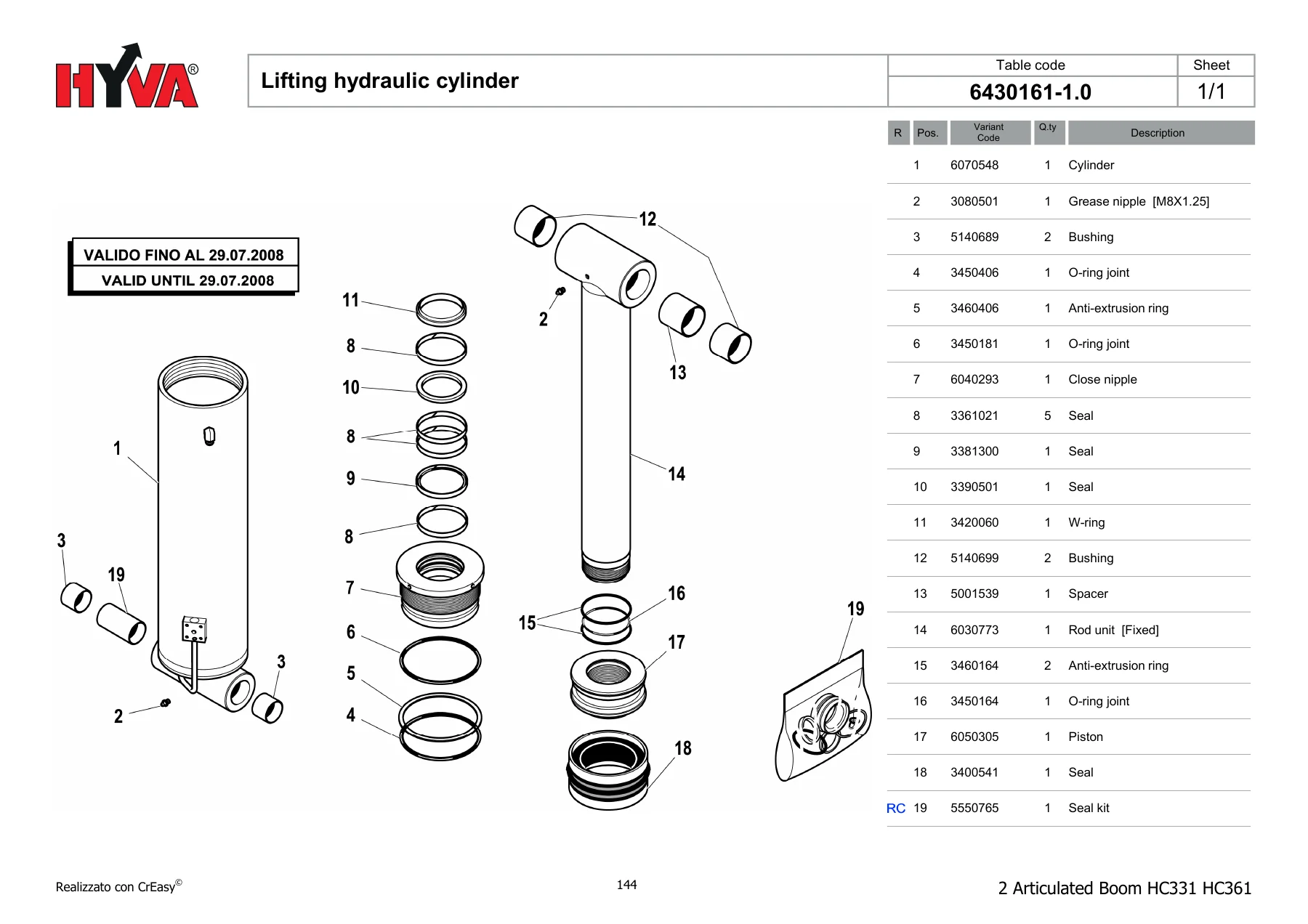 Hiya HC331 HC361 Articulated Boom Spare Parts Catalogue PDF - Image 3