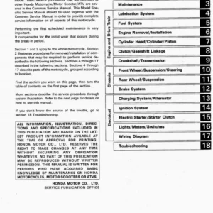Honda CB750F2 1992 Service Manual - PDF Workshop Repair Guide
