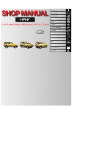 Honda HR-V Shop Manual & Supplements 1999-2000 - Complete Workshop Repair PDF
