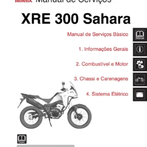 Honda XRE 300 Sahara 2024 Manual de Serviços Específico e Básico - PDF em Português