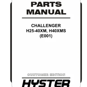 Hyster Challenger H25-40XM H40XMS (E001) Parts Manual 1492521 – PDF Download