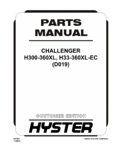 Hyster Challenger H300-360XL H33-360XL-EC Parts Manual 897597 - D019
