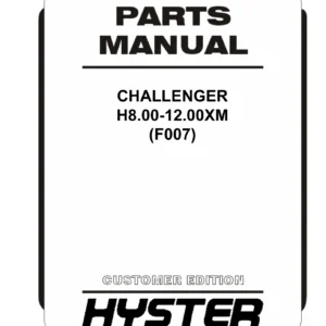 Hyster Challenger H8.00-12.00XM (F007) Parts Manual PDF - Illustrated Parts Catalogue 1494712