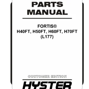Hyster Fortis H40FT H50FT H60FT H70FT Parts Manual 2009 - Instant PDF Download