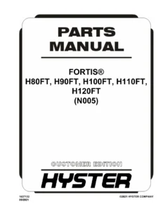 Hyster Fortis H80FT H90FT H100FT H110FT H120FT Parts Manual 2021 – PDF Download