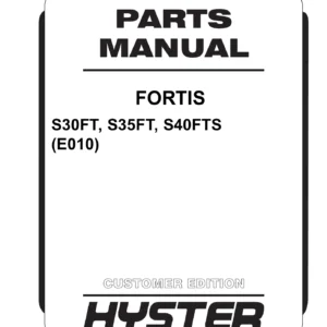 Hyster Fortis S30FT S35FT S40FTS (E010) Parts Manual PDF 2005