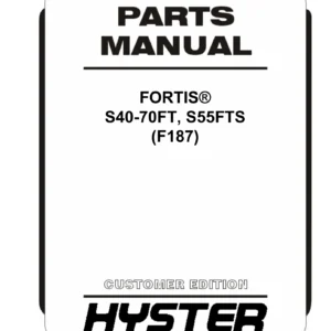 Hyster Fortis S40-70FT S55FTS Forklift Parts Manual F187 - Illustrated PDF Catalog